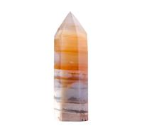 Piedra de Decorativa Prisma Hexagonal Pulido De Piedra Natural | Piedra Ágata Natural Ornamento Piedra Natural Prisma Hexagonal Punta Única Para Mujer Hombre Decoración