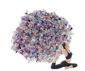 Piedra de en bruto - de fluorita de color natural pequeña piedra rodante | Piedras decorativas de cristales crudos naturales de meditación, piedra de decoración del hogar multifuncional