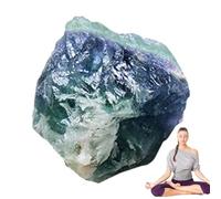 Piedra de fluorita: natural multicolor, muestra mineral única | Auténtica gema morada verde, piedra preciosa cruda para la recolección, de para la decoración interior