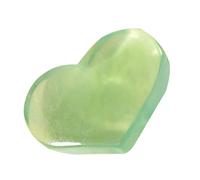 Piedra de fluorita, piedras en forma de corazón fluorita - Forma de fluidez Fluorite Perlas de piedra | Gemystones Reiki, ametalista natural, color verde, roca tallada, eliminación de energía