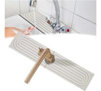 Piedra de grifo de fregadero de secado instantáneo, protector contra salpicaduras para fregadero de cocina, tapete de grifo de cocina de secado rápido, absorbe diatomita, para el hogar, baño y cocina