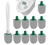 Piedra de inodoro, 10 bloques de limpieza, eliminación de suciedad fuerte, mango extendido, fácil de colgar, cepillo de inodoro Pumice, adecuado para limpiar inodoros y suelos (gris)