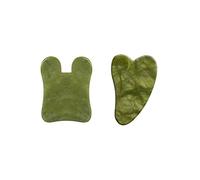 Piedra de jade natural Gouache Roller Gua Sha Massager Masajeador Set Belleza Relajación Herramienta, NO.15