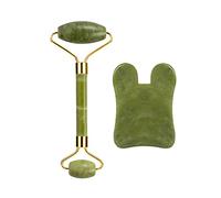 Piedra de jade natural Gouache Roller Gua Sha Massager Masajeador Set Belleza Relajación Herramienta, NO.8