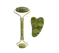 Piedra de jade natural Gouache Roller Gua Sha Massager Masajeador Set Belleza Relajación Herramienta, NO.6