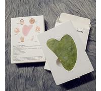 Piedra De Jade Natural Gua Sha Tablero Masaje Cuarzo Rosa Guasha Placa Jade Cara Belleza Salud Herramientas De Masaje,Verde-1 Con Caja