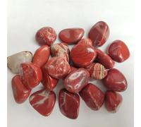 Piedra de jaspe rojo natural para decoración de Navidad, piedra pulida en secadora de forma irregular, cristal para pecera