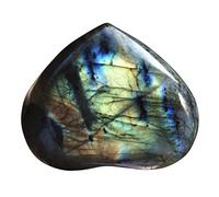 Piedra de labradorita de cuarzo con forma de corazón decorativa, productos de piedra para amados y esposas para niños de 3 a 6 años, talla única, Piedra