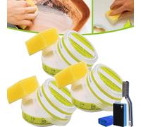 Piedra de limpieza ecológica, limpieza de suelo de piedra de guijarros, piedra de limpieza con esponja, piedra de limpieza multiusos para baño (3 piezas)