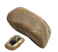 Piedra de llave falsa - Resina 11,5 cm, piedra oculta, realista, resistente al agua, fuerte secreta para exteriores, escondite para llaves de jardín, objetos de , patios traseros