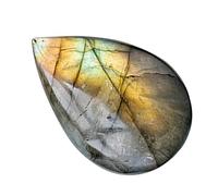 Piedra de luna arcoiris natural - a mano pulido a mano, agua de agua Edelstein con diseño de hoja, piedra curativa brillante | Mineral decorativo para joyas caseras, collares, pulseras, EN