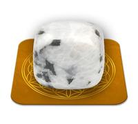 Piedra de luna natural pulida de 2 a 3 cm de calidad premium | intuición, armonía y energía femenina | flor de la vida incluida | guía práctica y meditación offertss | regalo Zen bienestar | 1 unidad