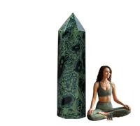Piedra de malaquita natural, piedra de malaquita curativa natural, malaquita en columna, piedra preciosa curativa decorativa para el equilibrio energético, la meditación y el decoramen