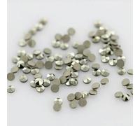Piedra de marcasita suelta con parte posterior plana y forma redonda para joyería, piedras naturales al por mayor, 0,9~2mm-0,9mm (500 Uds.)
