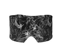 Piedra de mármol gris grafito negro plateado,Máscara para ojos con bloqueo de luz y protección ocular completa para dormir, orejeras y ojos.