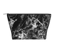Piedra de mármol Gris Grafito Plateado Negro, Bolsa de artículos de tocador Bolsa de Maquillaje Bolsa de cosméticos Bolsa de artículos de tocador de Viaje portátil