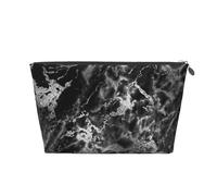Piedra de mármol Gris Grafito Plateado Negro, Bolsa de artículos de tocador Bolsa de Maquillaje Bolsa de cosméticos Bolsa de artículos de tocador de Viaje portátil