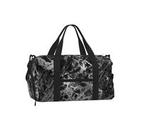 Piedra de mármol Gris Grafito Plateado Negro,Bolso Deportivo Bandolera de Mano, Bolsa de Deporte, Bolsa de Viaje de Gran Capacidad para Mujeres y Hombres.