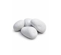 Piedra de marmol premium Canto rodado 60-100 mm Blanco Puro (10 kg)