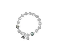 Piedra de ojo de gato natural pulsera valiente gris luz de la luna cuentas de tránsito diseño ligero de lujo diseño simple pulsera de cristal