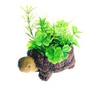 Piedra de oxígeno silenciosa, burbujeador decorativo de tortuga, difusión de aire con construcción de resina, dispositivo aireador de acuario de bajo ruido, decoración de burbujas, estilo lindo