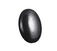 Piedra de palma de Shungite natural, piedra pulida hecha a mano de Karelia para meditación, alivio del estrés y equilibrio energético, piedra táctil suave de una sola cara, 5 x 4 x 2 cm