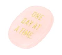 Piedra de preocupación de chakras, piedra inspiradora para mujeres fuertes y madres que necesitan aliento (cristal rosa)