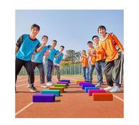 Piedra de Río Juego De Piedras De Paso Y Bloques De Yoga, Entrenamiento De Equilibrio En Interiores Y Exteriores, Fiesta De Día De Campo Para Todas Las Edades(Green 23x15x5cm)