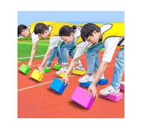 Piedra de Río Piedras De Paso Y Bloques De Yoga, Juego De Entrenamiento De Equilibrio, Actividad De Fiesta Al Aire Libre Para Adultos Y Niños(Pink 23x15x5cm)