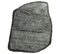 Piedra de Roseta estatuilla Estela de Rosetta Réplica Original de Piedra del Descubrimiento arqueológico más Importante de Todos los Tiempos. Medidas: Ancho 13 cm Alto 16 cm