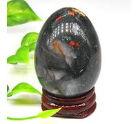 Piedra De Sangre De 35x50MM, Piedra Preciosa En Forma De Huevo, Cristales Naturales Y Estatua De Piedra, Decoración De Mesa, Manualidades, Decoración Del Hogar,Piedra De Sangre,1 PC