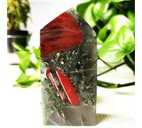 Piedra De Sangre De Dragón Africano Mineral Natural, Torre De Cristal, Varita, Decoración De Habitación, Adorno Para El Hogar, Meditación Espiritual, Chakra Reiki,A11 168g85-40mm