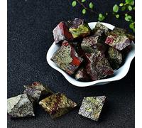 Piedra de sangre natural de dragón crudo, especímenes minerales brutos, piedra de energía curativa Reiki, decoración del hogar, 50 g