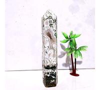 Piedra De Torre De Cristal De Ágata De Musgo Natural Decoración Del Hogar Reiki Cristales De Curación Espiritual Uso Para Curación Meditación Masaje Reiki Pantalla Fengshui Absorber Energía Negativa,A13 476 G 202 Mm