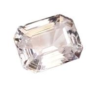 Piedra de zafiro blanco con certificación original, 9.25 ratti 8.25 quilates, pukhraj seguro no tratado para hombres y mujeres--B0DKC1JFMRNAMZ, S, Gema