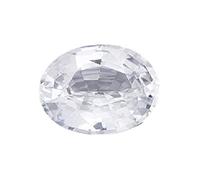 Piedra de zafiro blanco natural de 4,25 ratti / 3,25 quilates, piedra natal de Pukhraj certificada por Safed Pukhraj I Preciosa piedra preciosa suelta por Lab Certified-B0C4H5F1MRNAMZ, S, Gema