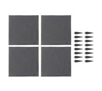 Piedra decorativa para pisar con estacas para el suelo, piedra para senderos de jardín de resina resistente a la intemperie, piedra para pisar en exteriores con textura para (Gris)