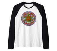 Piedra del calendario azteca - Piedra del sol azteca Camiseta Manga Raglan