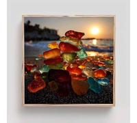 Piedra Diamond Painting Adultos, Playa Cuadros de Diamantes, 5D Puzzle Diamantes Cuadros en Punto de Cruz Diamond Art Painting Kit, Hobby Ccreativi Adulti, Decoración Pared Hogar 70x70cm bd4-m38