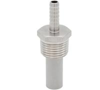 Piedra difusora en línea de acero inoxidable for elaboración de cerveza casera, 0,5/2,0 micrones, 1/2" NPT x 1/4" dentada, equipo de carbonatación(0.5 Micron)