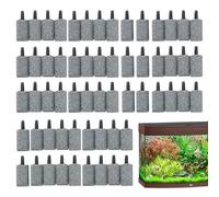 Piedra Difusora para Acuario - 60 Piezas Difusor de Oxigenación para Bomba de Aire de Pecera,Aerador De Piedra para Peceras,para Acuario de Agua Dulce y Salada Estanque Exterior Hogar y Oficina