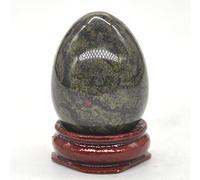 Piedra En Forma De Huevo De Pascua De 30x40mm, Accesorio De Masaje Kegel De Cristal Natural, Figuras Artesanales De Piedras Preciosas, Decoración Del Hogar,Jaspe De Sangre De Dragón,10 Piezas
