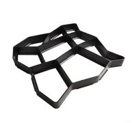 Piedra escalonada de hormigón DIY para jardín, entrada y pasarela - Pavimentadora de plástico reutilizable, 35 x 35 x 3,6 cm, forma de camino cuadrado, color negro