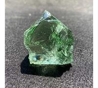 Piedra esmaltada verde esmeralda, piedras de cristal transparente, piedras de cristal aplastadas, relleno de jarrón, pecera, paisajismo, decoración de jardín, verde claro, 3-5 cm