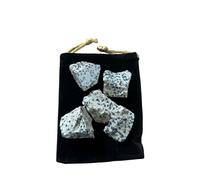 Piedra Jaspe dálmata Naturales de 20 a 30mm 5PCS, Piedra Jaspe dálmata en Bruto, Piedra Jaspe dálmata natural para la fabricación de joyas (Jaspe dálmata, 5)
