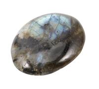 Piedra Lunar Gris Natural de Origen Africano, Cristal en Estado 5-6 CM | Labradorita Azul, Uso para Meditación y Oficina, Equilibrio de Chakras, Suerte y Ambiente