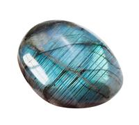 Piedra lunar natural | Piedra lunar decorativa de azul palma | Peso ligero coleccionable para el hogar, lugar de trabajo, piedra de pulido portátil para acuario