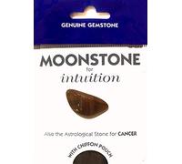 Piedra lunar para la intuición - piedra preciosa auténtica - también para chakra de garganta y piedra para cáncer de signo astrológico de estrellas