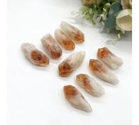 Piedra mineral cruda de cuarzo con punta de citrino natural, piedra mineral cruda, adorno de roca, decoración del hogar, regalo, 100 g