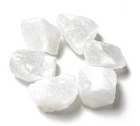 Piedra mineral de cristal natural sin pulir triturada a mano, piedra ágata en bruto, adorno paisajístico decorativo, 100g, 3-5cm(Weiß)